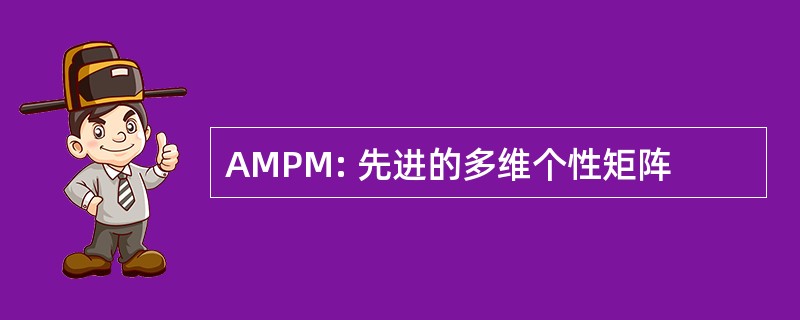 AMPM: 先进的多维个性矩阵