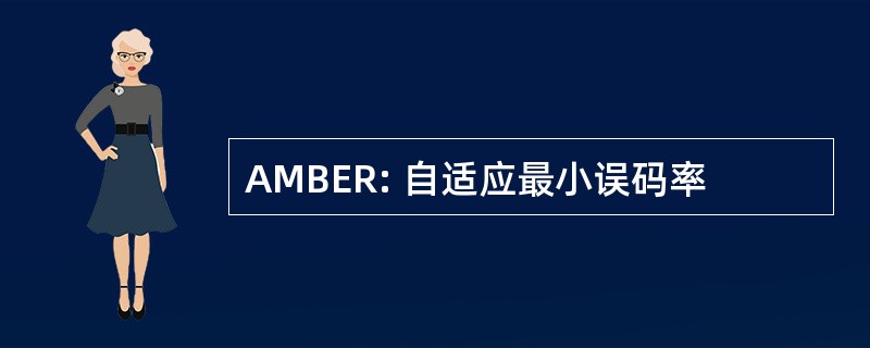 AMBER: 自适应最小误码率