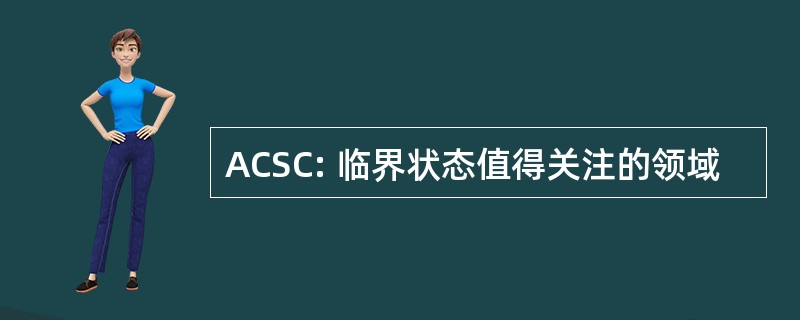 ACSC: 临界状态值得关注的领域