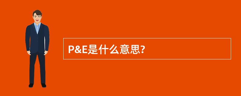 P&amp;E是什么意思?