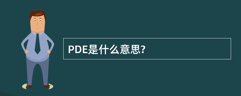 PDE是什么意思?