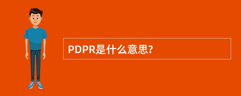 PDPR是什么意思?