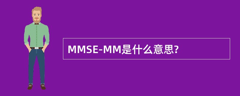 MMSE-MM是什么意思?