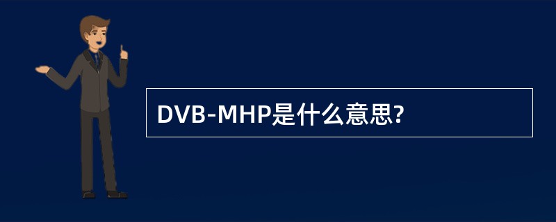 DVB-MHP是什么意思?