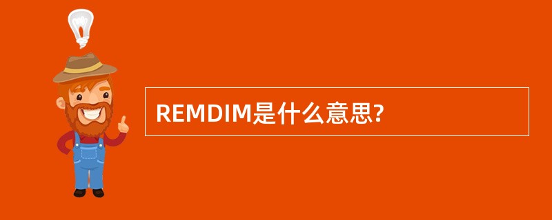 REMDIM是什么意思?