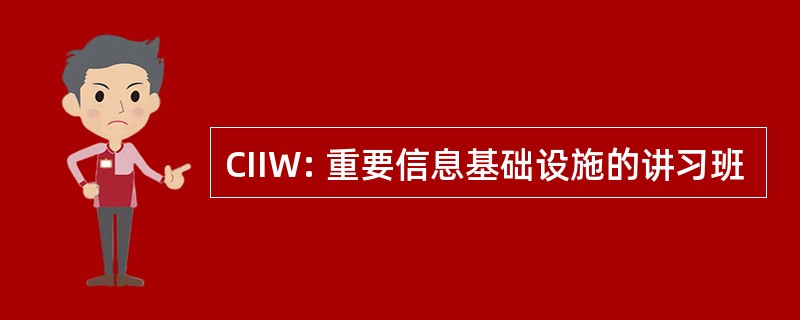 CIIW: 重要信息基础设施的讲习班