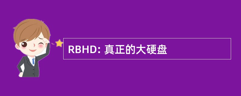 RBHD: 真正的大硬盘