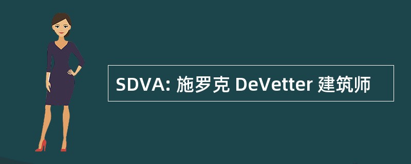 SDVA: 施罗克 DeVetter 建筑师