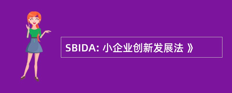 SBIDA: 小企业创新发展法 》