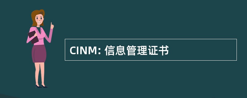 CINM: 信息管理证书