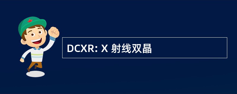 DCXR: X 射线双晶