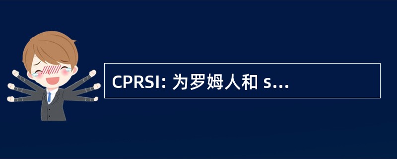 CPRSI: 为罗姆人和 sinti 人接触点问题