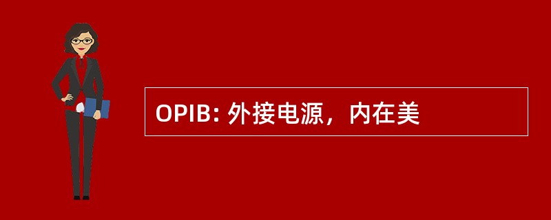 OPIB: 外接电源，内在美