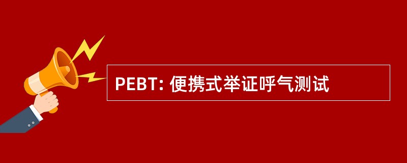 PEBT: 便携式举证呼气测试