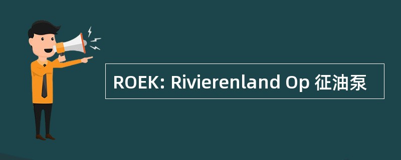 ROEK: Rivierenland Op 征油泵