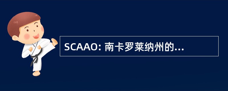 SCAAO: 南卡罗莱纳州的评估官员协会