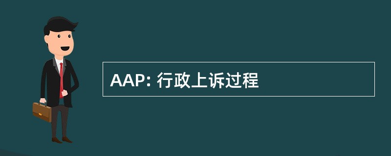 AAP: 行政上诉过程