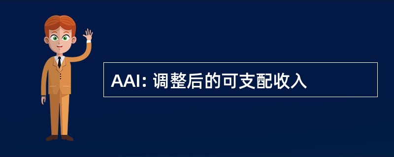 AAI: 调整后的可支配收入