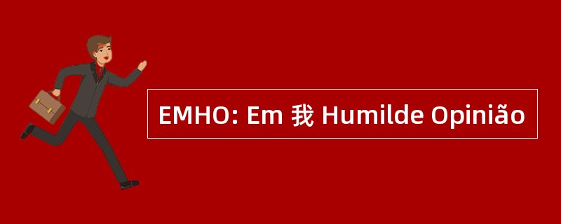 EMHO: Em 我 Humilde Opinião