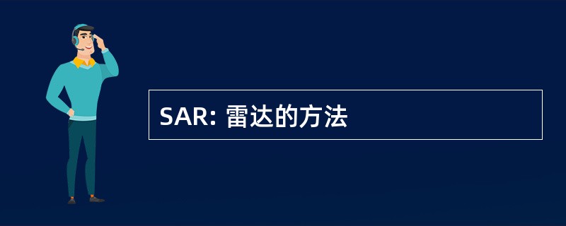 SAR: 雷达的方法