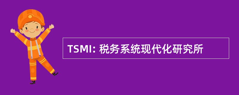 TSMI: 税务系统现代化研究所