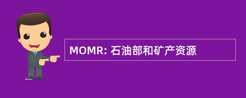 MOMR: 石油部和矿产资源