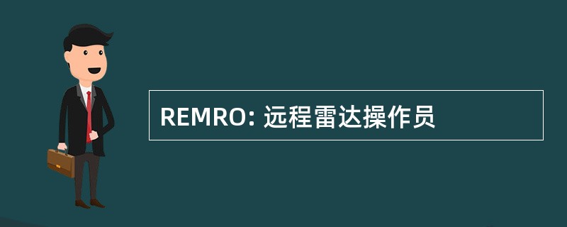 REMRO: 远程雷达操作员