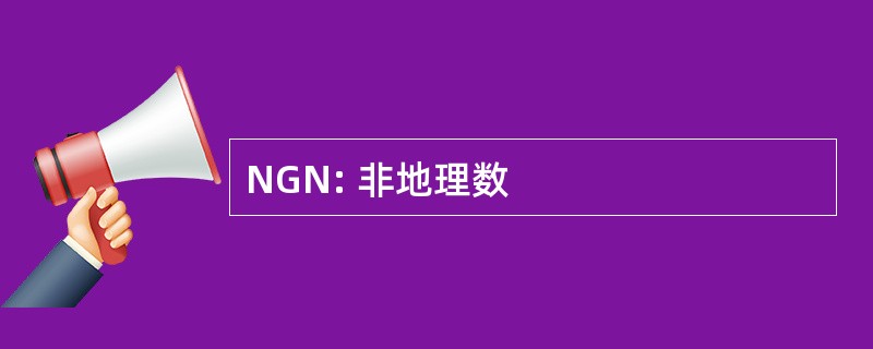 NGN: 非地理数