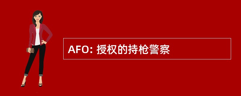 AFO: 授权的持枪警察