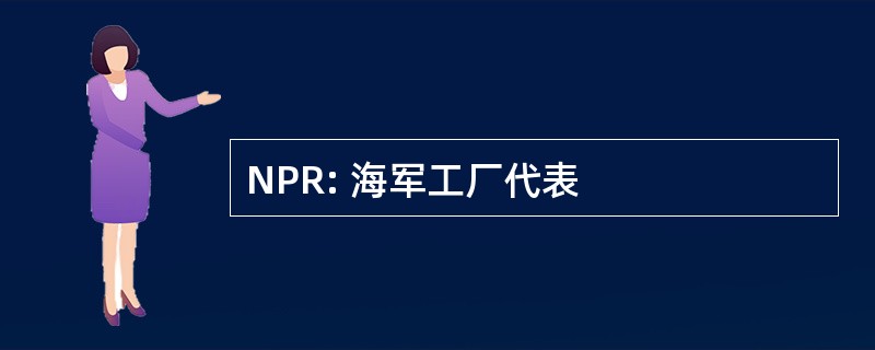 NPR: 海军工厂代表