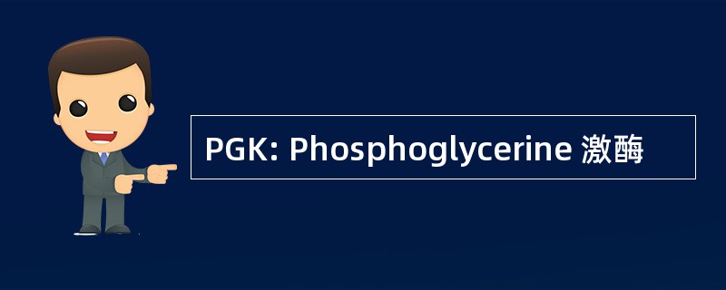 PGK: Phosphoglycerine 激酶