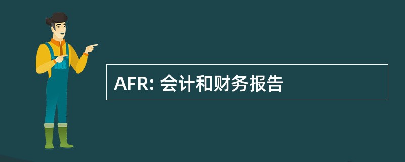 AFR: 会计和财务报告