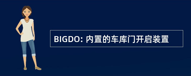 BIGDO: 内置的车库门开启装置