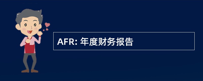 AFR: 年度财务报告