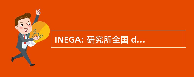 INEGA: 研究所全国 de Estadistica，地理和统计 E 进行