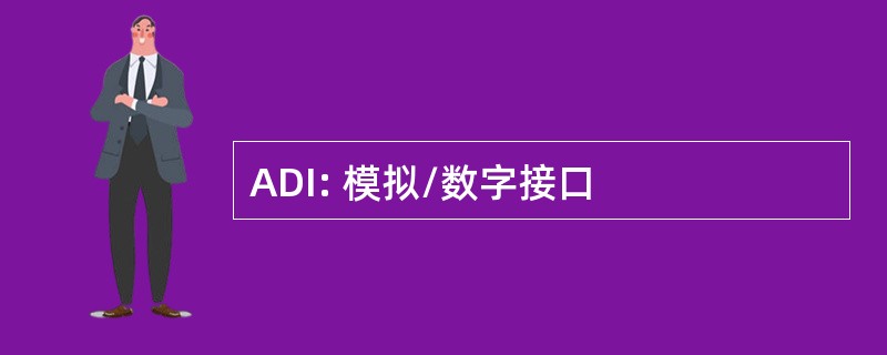 ADI: 模拟/数字接口