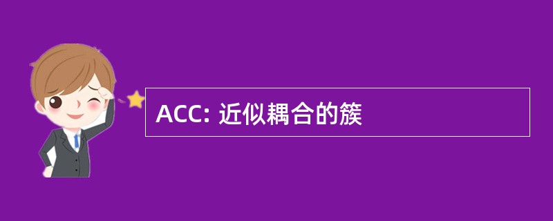 ACC: 近似耦合的簇