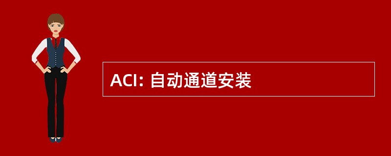 ACI: 自动通道安装