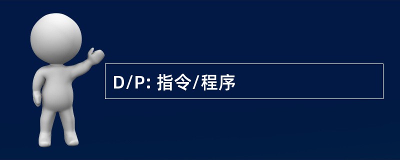 D/P: 指令/程序