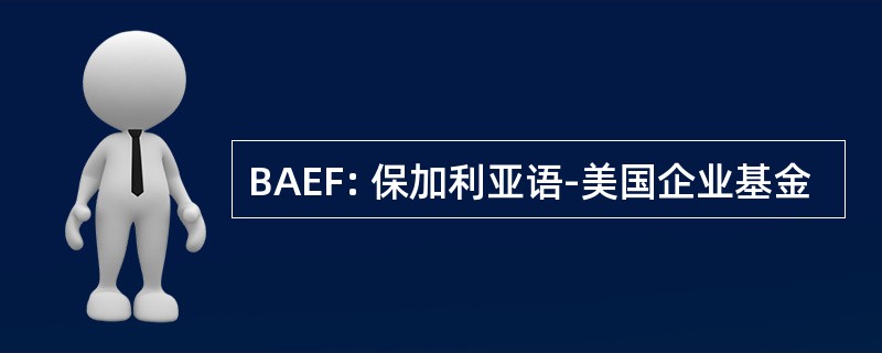 BAEF: 保加利亚语-美国企业基金