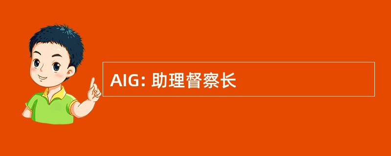 AIG: 助理督察长