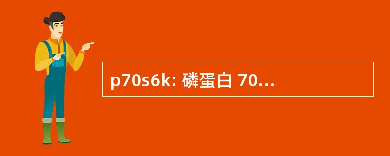 p70s6k: 磷蛋白 70 核糖体蛋白 S6 激酶