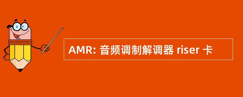 AMR: 音频调制解调器 riser 卡