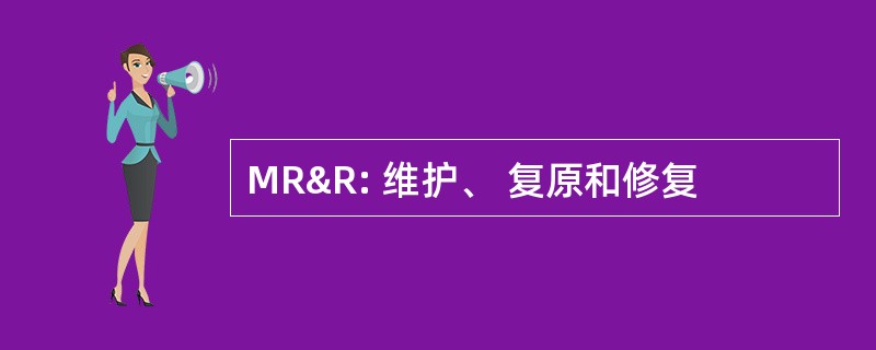 MR&amp;R: 维护、 复原和修复