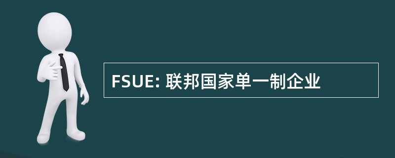 FSUE: 联邦国家单一制企业