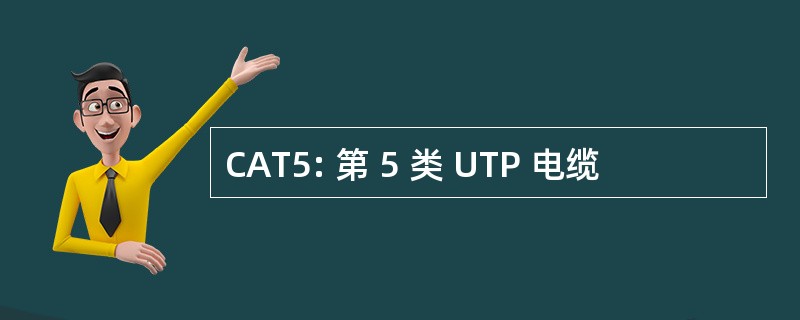 CAT5: 第 5 类 UTP 电缆