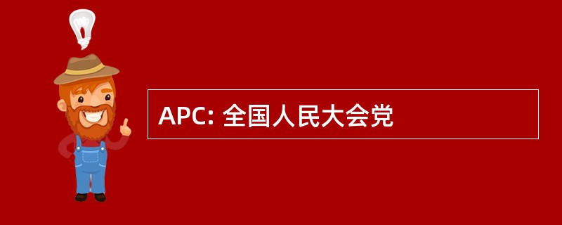 APC: 全国人民大会党