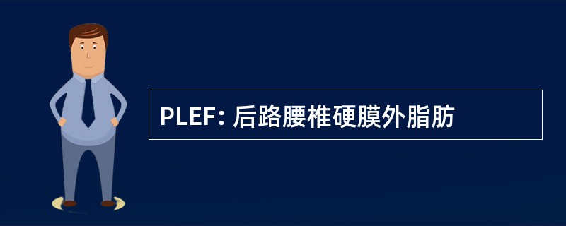 PLEF: 后路腰椎硬膜外脂肪