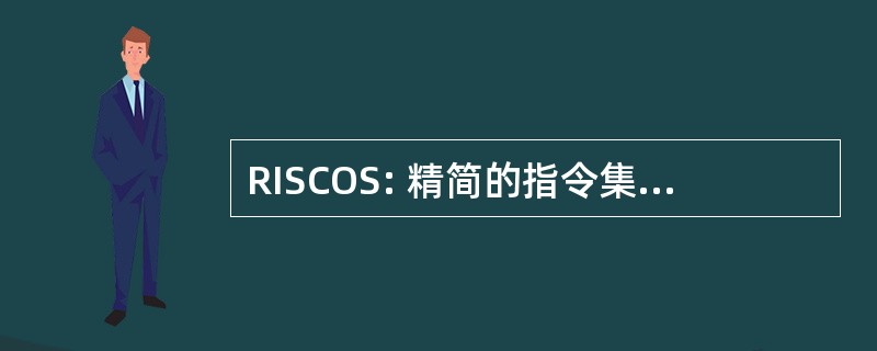 RISCOS: 精简的指令集计算机操作系统