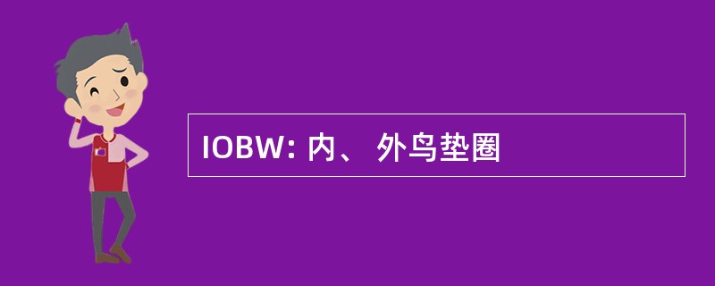 IOBW: 内、 外鸟垫圈